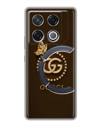 Чехол для Infinix GT 20 Pro с картинкой «Gucci — золотая бабочка»