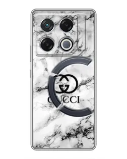Чехол для Infinix GT 20 Pro с картинкой «Gucci — мраморный шик»