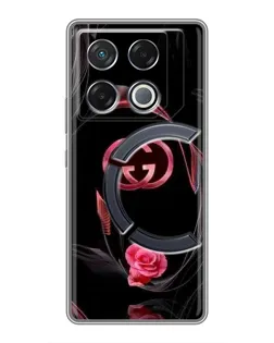 Чехол для Infinix GT 20 Pro с картинкой «Gucci — неоновая роза»