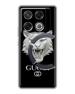 Чохол для Infinix GT 20 Pro з картинкою «Gucci — срібний лев»