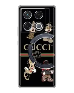 Чохол для Infinix GT 20 Pro з картинкою «Gucci — герої Disney та монограма»