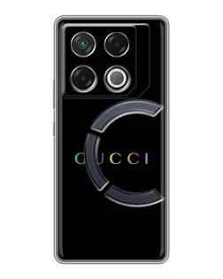 Чохол для Infinix GT 20 Pro з картинкою «Gucci — неоновий мінімалізм»