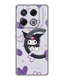 Чехол для Infinix GT 20 Pro с картинкой «Kuromi и лавандовые сердца» Чехол для Infinix GT 20 Pro с картинкой «Kuromi и лавандовые сердца»