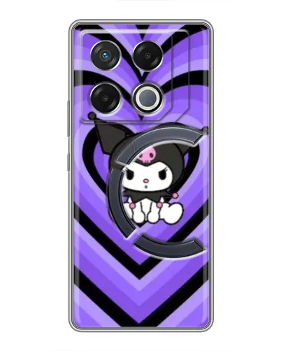 Чехол для Infinix GT 20 Pro с картинкой «Kuromi и фиолетовые сердца» Чехол для Infinix GT 20 Pro с картинкой «Kuromi и фиолетовые сердца»