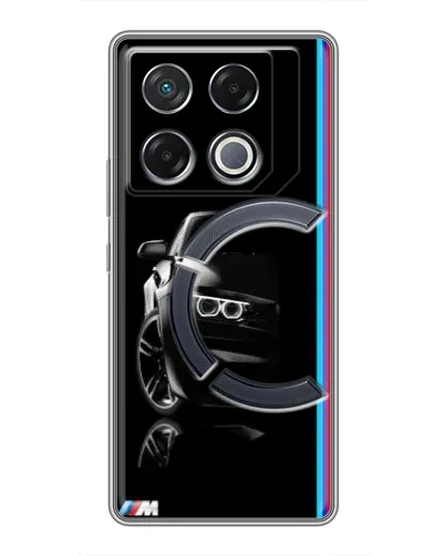 Чехол для Infinix GT 20 Pro с картинкой «Силуэт BMW в темноте»