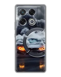 Чехол для Infinix GT 20 Pro с картинкой «BMW в дыму»