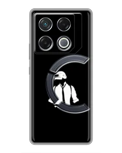 Чехол для Infinix GT 20 Pro с картинкой «PUBG — белый шлем»