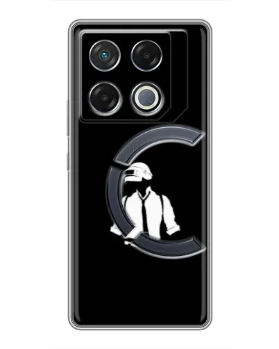 Чехол для Infinix GT 20 Pro с картинкой «PUBG — белый шлем» Чехол для Infinix GT 20 Pro с картинкой «PUBG — белый шлем»