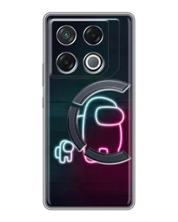 Чехол для Infinix GT 20 Pro с картинкой «Among Us неон-арт»