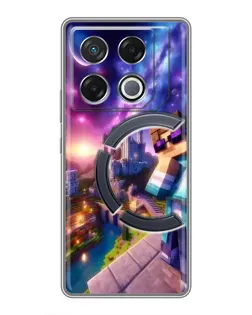 Чохол для Infinix GT 20 Pro з картинкою «Стів та космос» Чохол для Infinix GT 20 Pro з картинкою «Стів та космос»