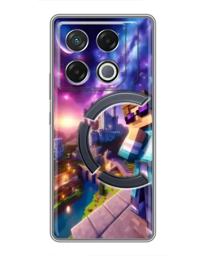 Чехол для Infinix GT 20 Pro с картинкой «Стив и космос» Чехол для Infinix GT 20 Pro с картинкой «Стив и космос»