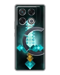 Чехол для Infinix GT 20 Pro с картинкой «Алмазный меч неон»