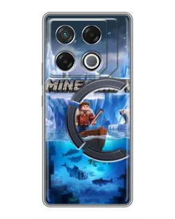 Чехол для Infinix GT 20 Pro с картинкой «Minecraft ледяной мир»