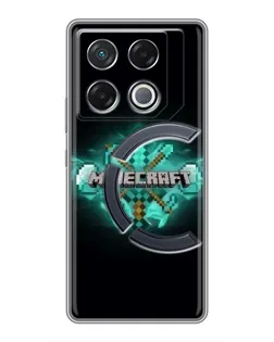 Чехол для Infinix GT 20 Pro с картинкой «Minecraft Diamond лого»