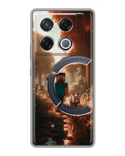 Чехол для Infinix GT 20 Pro с картинкой «Стив в лесу» Чехол для Infinix GT 20 Pro с картинкой «Стив в лесу»