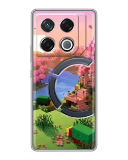 Чехол для Infinix GT 20 Pro с картинкой «Розовое дерево Minecraft»