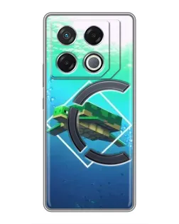 Чохол для Infinix GT 20 Pro з картинкою «Черепаха Minecraft»