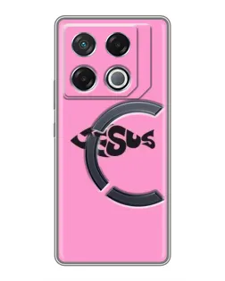 Чехол для Infinix GT 20 Pro с картинкой «Розовый символ  Jesus»