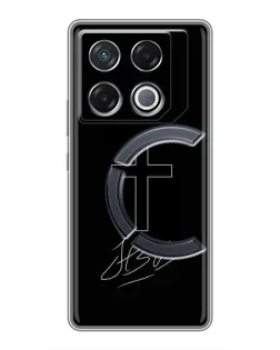 Чохол для Infinix GT 20 Pro з картинкою «Графічний хрест Jesus»