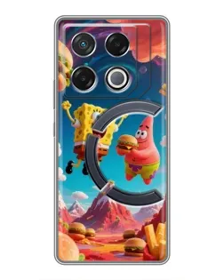 Чехол для Infinix GT 20 Pro с картинкой «Космический фастфуд»