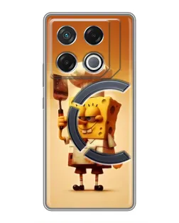 Чехол для Infinix GT 20 Pro с картинкой «Губка Боб повар»