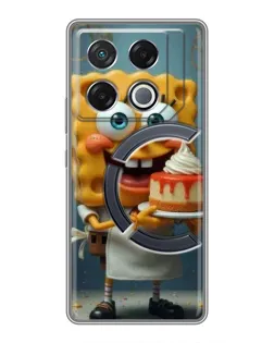 Чехол для Infinix GT 20 Pro с картинкой «Повар Спанч Боб»