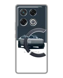 Чехол для Infinix GT 20 Pro с картинкой «Серебристый Cybertruck Tesla»