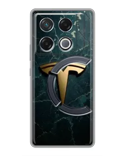 Чехол для Infinix GT 20 Pro с картинкой «Мраморная Tesla Gold»