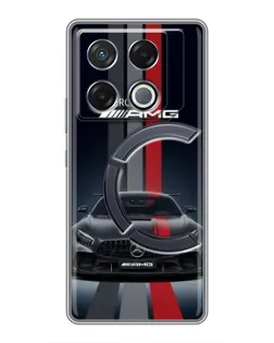 Чехол для Infinix GT 20 Pro с картинкой «Mercedes — белый карбон» Чехол для Infinix GT 20 Pro с картинкой «Mercedes — белый карбон»