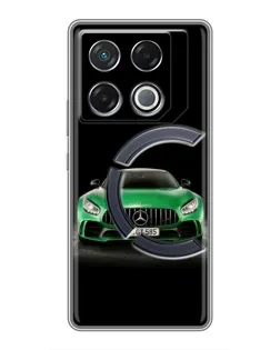 Чехол для Infinix GT 20 Pro с картинкой «Mercedes — неоновый лого»