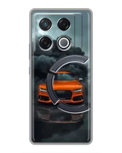 Чехол для Infinix GT 20 Pro с картинкой «Audi в облаках дыма»