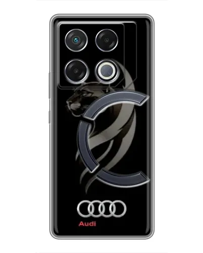 Чехол для Infinix GT 20 Pro с картинкой «Графика — пантера и Audi»
