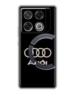 Чехол для Infinix GT 20 Pro с картинкой «Audi — золотой логотип»