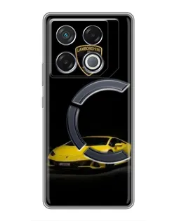 Чехол для Infinix GT 20 Pro с картинкой «Lamborghini желтый акцент»