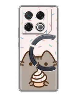 Чехол для Infinix GT 20 Pro с картинкой «Пушин с кексом»