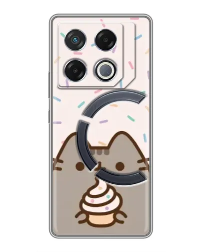Чехол для Infinix GT 20 Pro с картинкой «Пушин с кексом»
