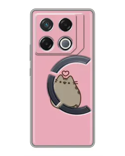 Чехол для Infinix GT 20 Pro с картинкой «Pusheen сердце»