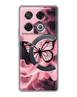 Чехол для Infinix GT 20 Pro с картинкой «Бабочка в дыму»