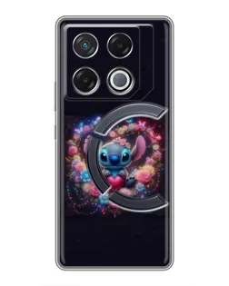 Чехол для Infinix GT 20 Pro с картинкой «Stitch в цветах» Чехол для Infinix GT 20 Pro с картинкой «Stitch в цветах»
