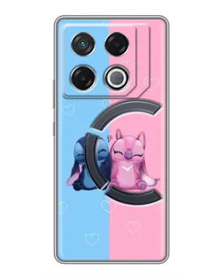 Чехол для Infinix GT 20 Pro с картинкой «Stitch и Angel Love» Чехол для Infinix GT 20 Pro с картинкой «Stitch и Angel Love»