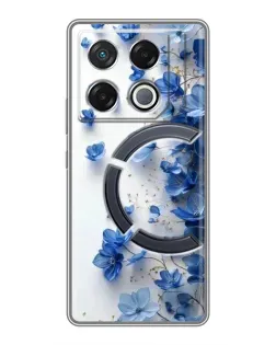 Чехол для Infinix GT 20 Pro с картинкой «Голубой цветочный каскад» Чехол для Infinix GT 20 Pro с картинкой «Голубой цветочный каскад»