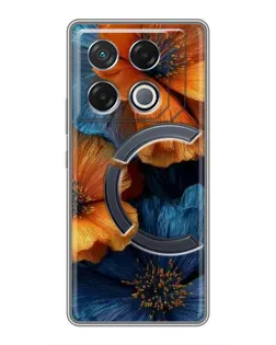 Чехол для Infinix GT 20 Pro с картинкой «Яркая сине-оранжевая флора» Чехол для Infinix GT 20 Pro с картинкой «Яркая сине-оранжевая флора»
