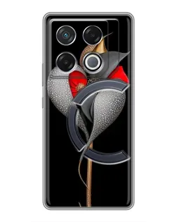 Чехол для Infinix GT 20 Pro с картинкой «Серебряный фантазийный цветок» Чехол для Infinix GT 20 Pro с картинкой «Серебряный фантазийный цветок»