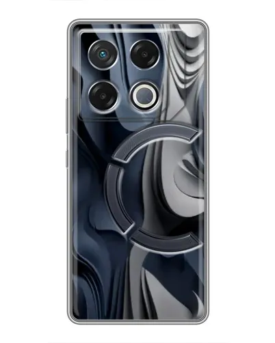 Чехол для Infinix GT 20 Pro с картинкой «Объемные синие складки»