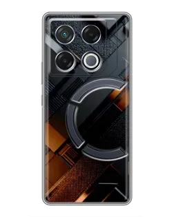 Чехол для Infinix GT 20 Pro с картинкой «Черные геометрические блоки»