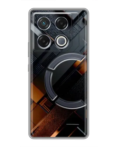 Чехол для Infinix GT 20 Pro с картинкой «Черные геометрические блоки»