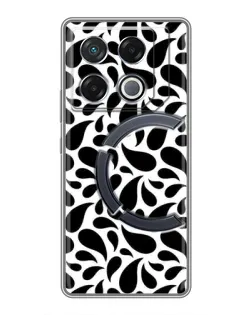 Чехол для Infinix GT 20 Pro с картинкой «Контрастные черные капли»