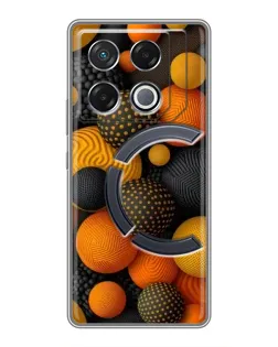 Чехол для Infinix GT 20 Pro с картинкой «Объемные оранжевые сферы»