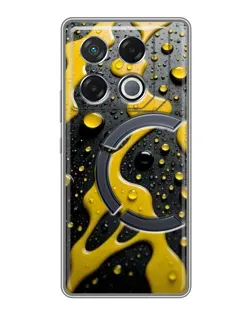 Чехол для Infinix GT 20 Pro с картинкой «Жидкое желтое золото»
