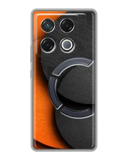 Чехол для Infinix GT 20 Pro с картинкой «Геометрия оранжевых кругов»